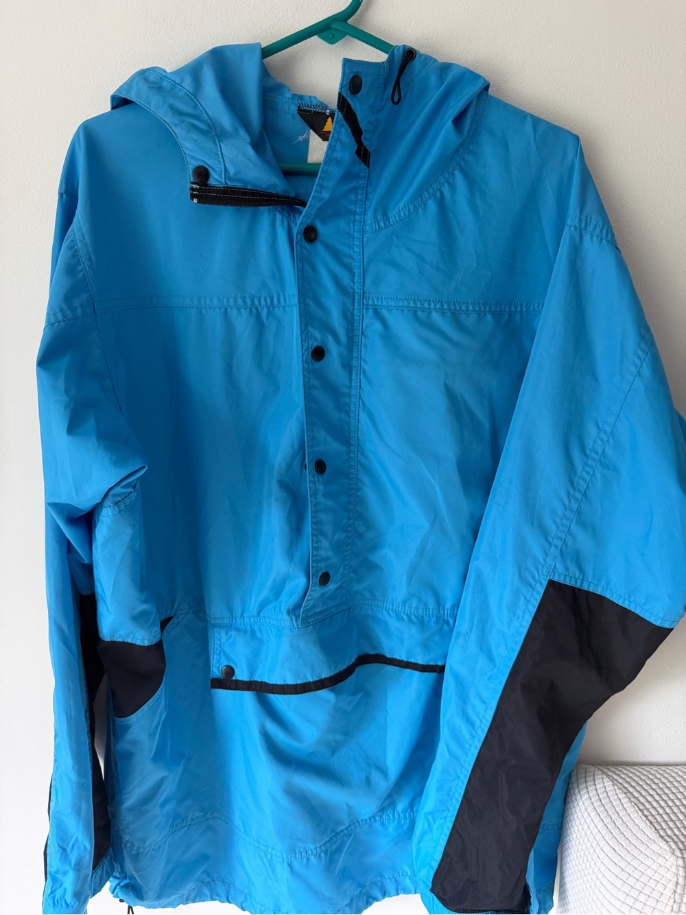 Men's Lightweight REI Blue Hooded Vintage Anorak Jacket